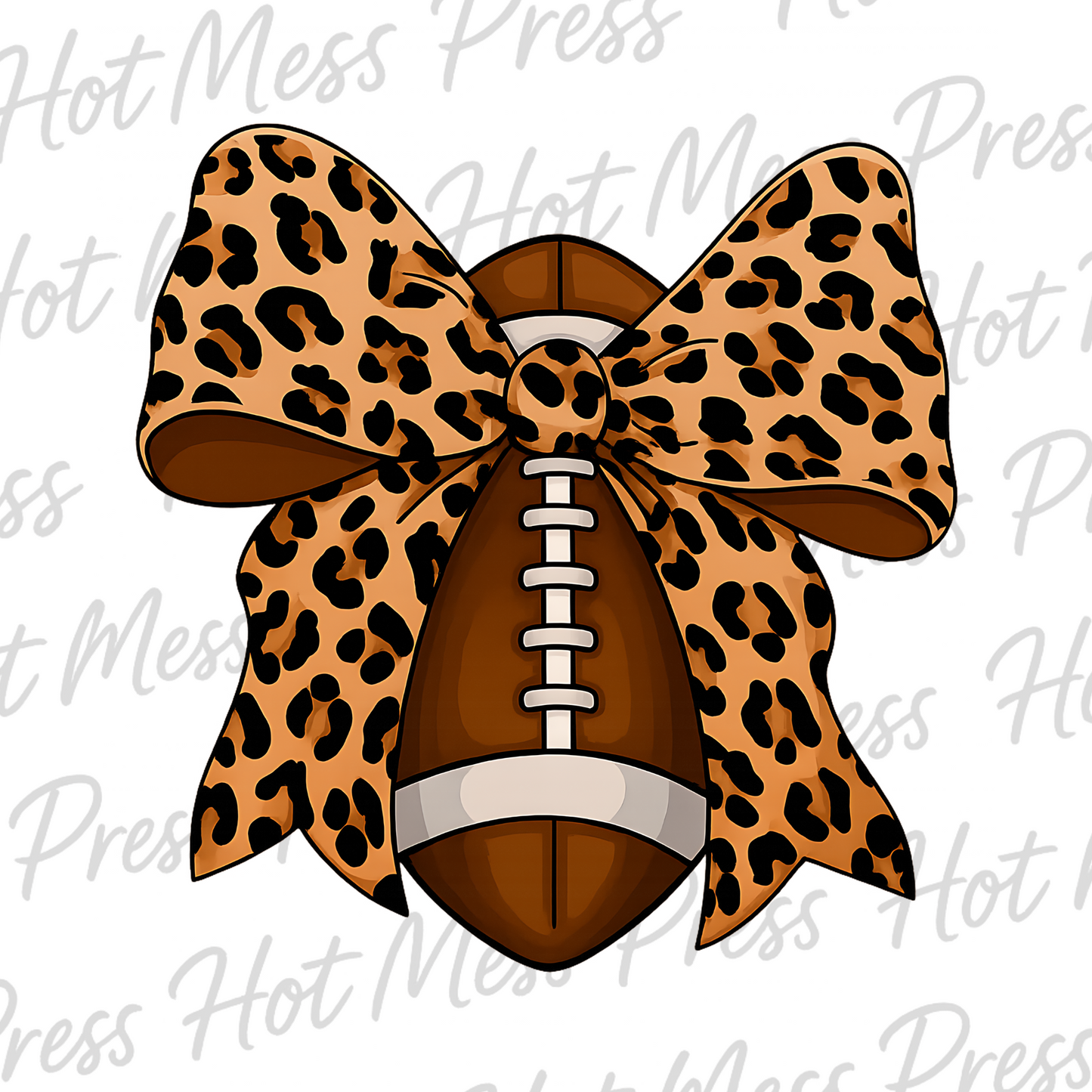 Leopard Bow Football Shirt | Game Day Tee | Fall Sports Graphic Tee | Cute Football Mom Shirt