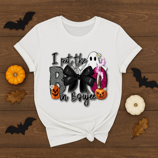 Funny Boujee Ghost Halloween Tee: Spooky Glam Graphic T-Shirt