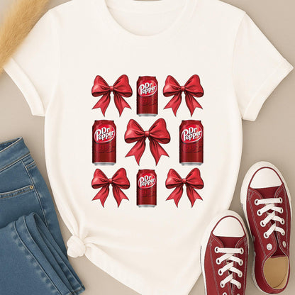 Dr Pepper Bow PNG: Soda Lover Sublimation Graphic (Digital Download)