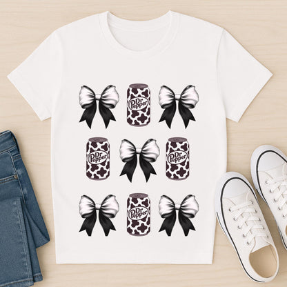 Cow Print Dr Pepper Can PNG | Coquette Bows, Western Cowgirl (Digital Download)