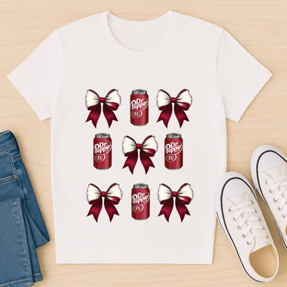 Dr Pepper Bow PNG | Coquette Soda Can Clipart