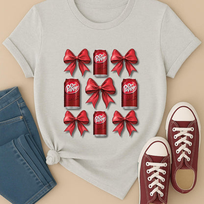 Dr Pepper Bow PNG: Soda Lover Sublimation Graphic (Digital Download)