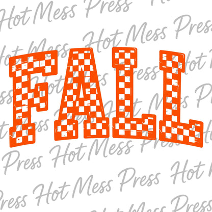 FALL Checkered PNG Bundle | Retro Fall Digital Download |