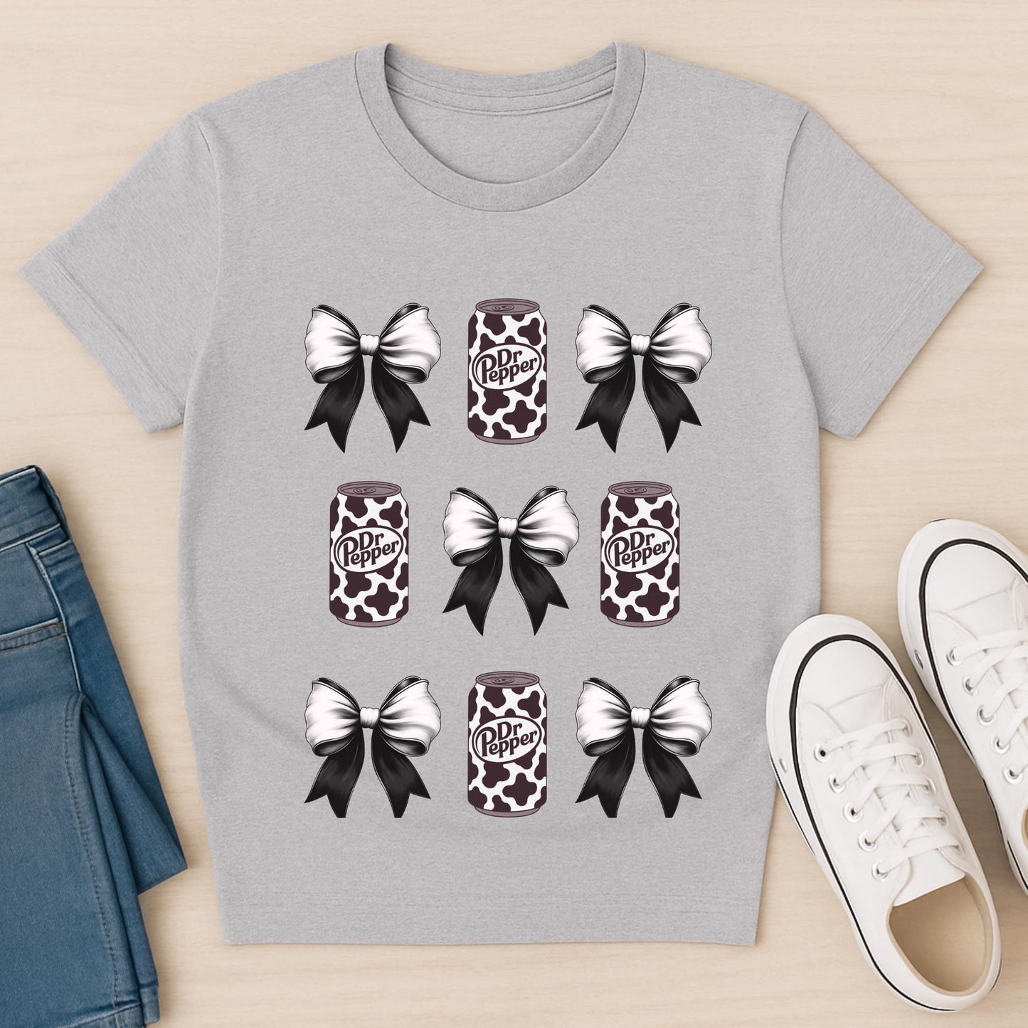 Cow Print Dr Pepper Can PNG | Coquette Bows, Western Cowgirl (Digital Download)