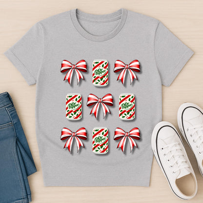 Christmas Dr Pepper Bow PNG | Holiday Soda Sublimation (Digital Download)