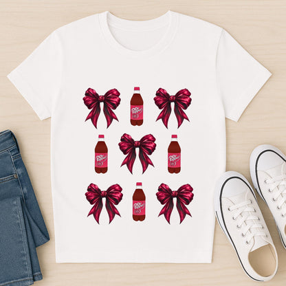 Dr Pepper Bottle Bow PNG | Maroon Coquette Soda Bottle Clipart